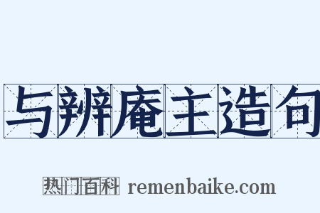 与辨庵主造句是什么意思的图片